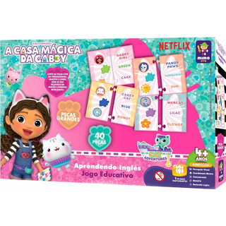 Jogo Apendendo Ingles A Casa Magica Da Gabby Netflix 40 Pçs Jogo Apendendo Ingles A Casa Magica Da Gabby Netflix 40 Pçs