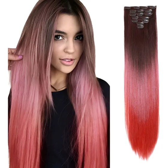 Extensiones Semi Naturales Clip Balayage