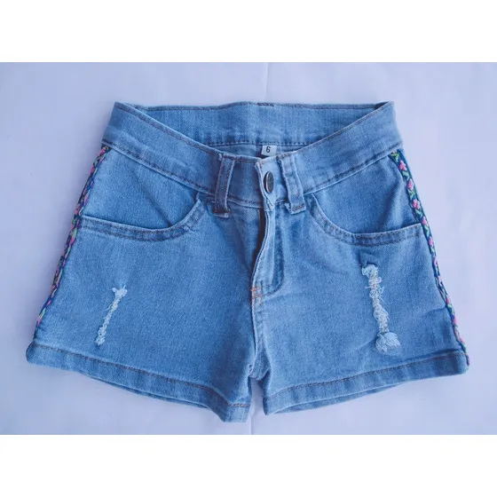 Short Tiki Jeans Celeste  Niña Infantil Talles 2 A L16