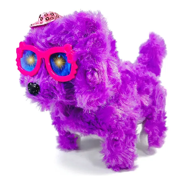 Perrito Peluche Camina Ladra Menea Cola C/luces En Los Ojos