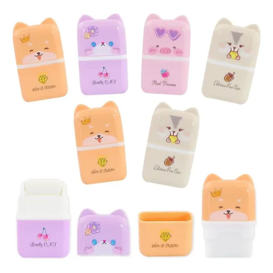 8 Pcs Borracas Fofas Para Crianças, Borracha De Desenho De E