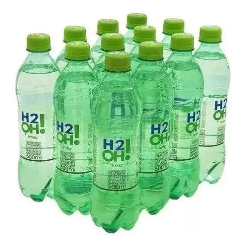 H2o Limão Refrigerante H20 Limão 500ml Kit Com 12 Unidades