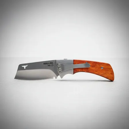 Canivete Mangalarga Inox Presilha Bolso Cabo Madeira 18,5 Cm Madeira