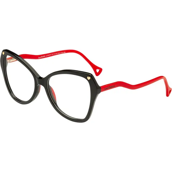 Armazón Marcos Para Anteojos Las Oreiro Mod. 1075 Color 005 Color Negro/rojo
