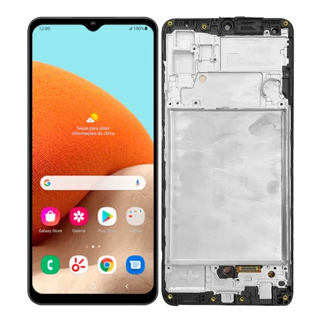 Tela Aro Display Lcd Oled Compatível A32 4g A325m Biometria