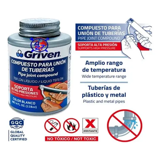 Teflón Liquido Pastoso Sellador Rosca  118ml Griven