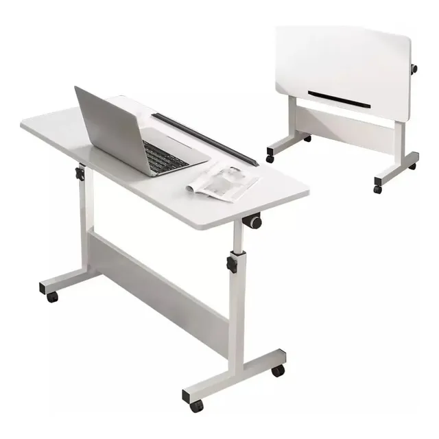 Mesa Móvil Plegable Con Ruedas Altura Elevable Para Laptop