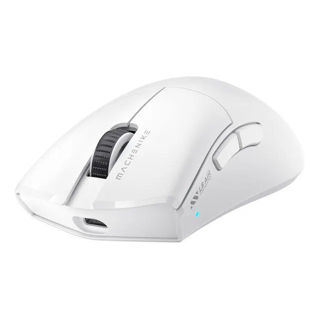 Mouse Gamer Machenike Paw3395 26000dpi L8 Air Blanco/Negro Optico Ergonomico Inalámbrico Recargable Raton Kailh GM 8.0 MicroSwitch (Con cable + Receptor USB 2.4Ghz + Bluetooth)