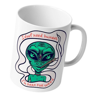 Taza Alien Fumando Nueva Sublimacion Te Cafe Taza Alien Fumando Nueva Sublimacion Te Cafe