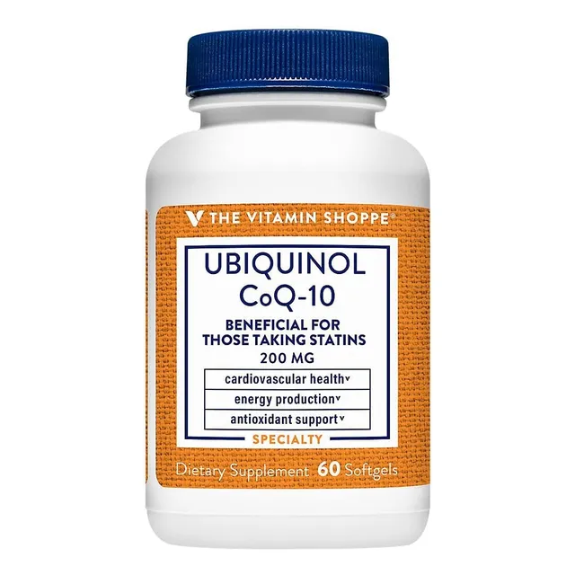 Ubiquinol 200 Mg Coq10 The Vitamin Shoppe 60 Cápsulas Sin Sabor