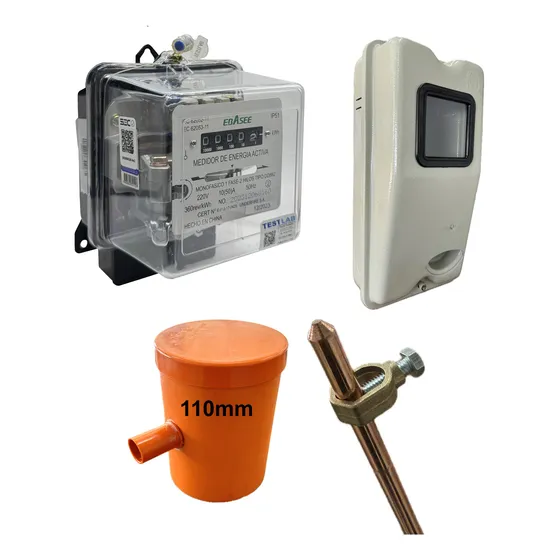 Pack Medidor Monofasico + Caja Empalme + Kit Tierra 110mm