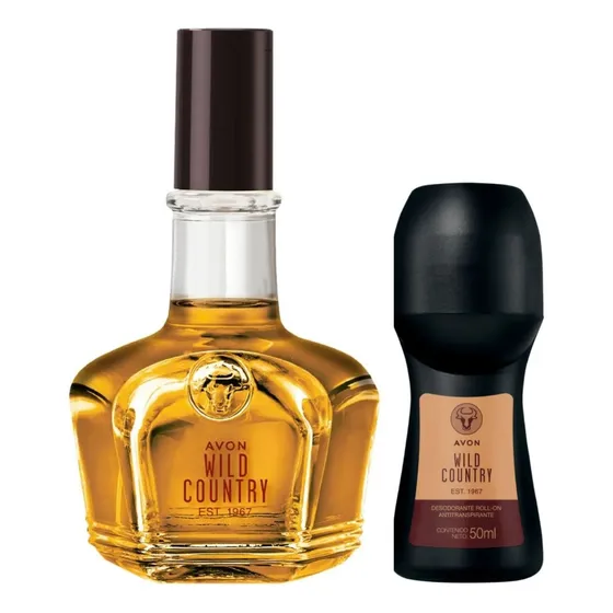 Colonia Wild Country 100 Ml Con Desodorante En Roll On Avon