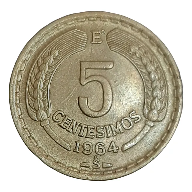 Moneda Chilena 5 Centésimos Año 1964 Al 1970