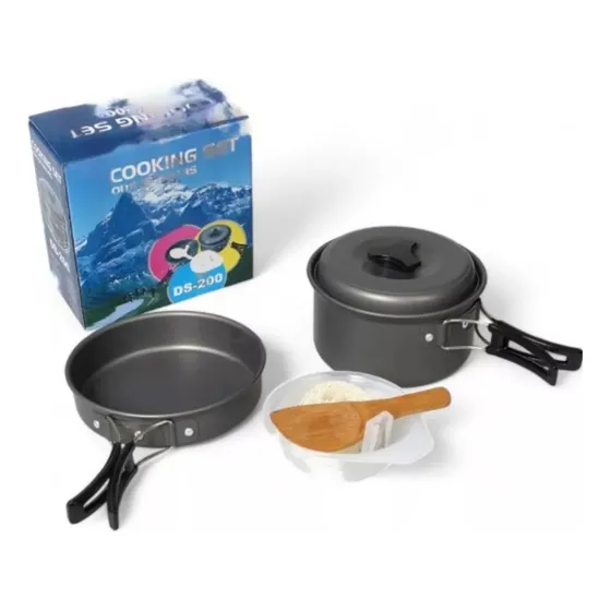 Marmita Camping Aluminio Teflonado Funda Olla Sarten Bowls
