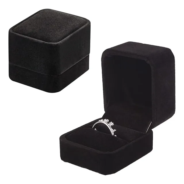 Caja Estuche De Terciopelo  Para Joyería Anillo