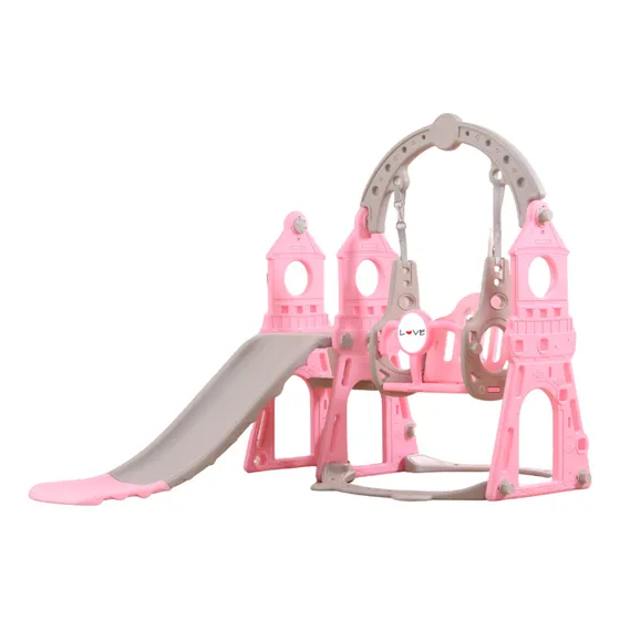 Love Parque infantil mini plaza castillo color rosa