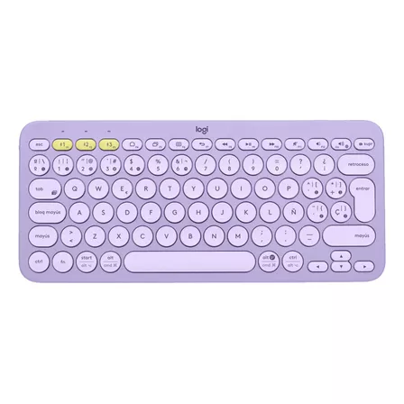 Logitech K380, Teclado Bluetooth Multi-dispositivo - Lavanda Color del teclado Lavender Lemonade Idioma Español