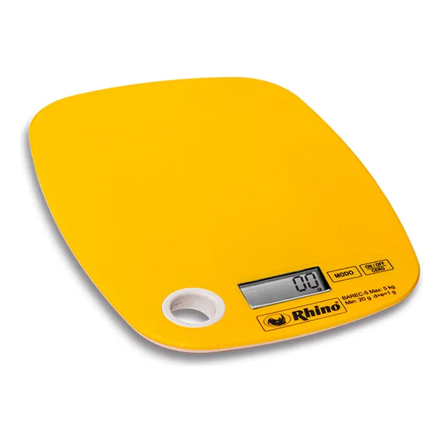 Bascula Digital De Cocina 5kg/1g Rhino - Barec-5 Capacidad máxima 5 kg Color Amarillo