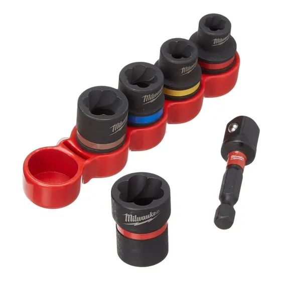 Adaptador Extractor De Pernos Shockwave Milwaukee 1/4 A 1/2