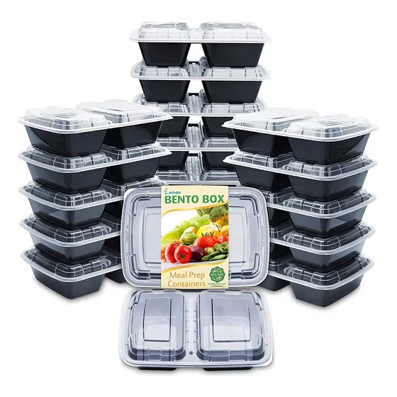 Contenedores De Almuerzo Enther 2 Compartimientos 940 Ml ...