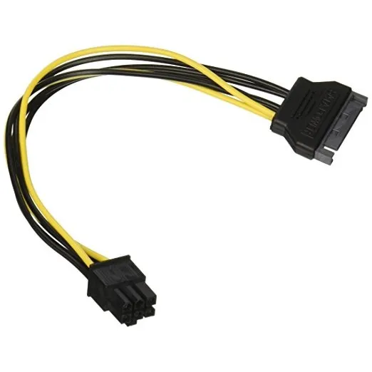 Monoprice 108494 Sata De 8 Pulgadas De 15 Pines A 6 Pines Pc