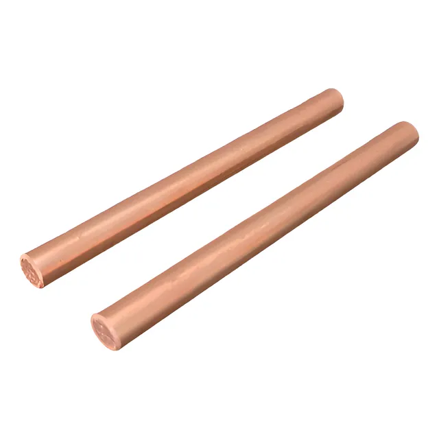 Barra De Cobre Puro Ø 3/8 Pol (9,5 Mm) X 12cm Kit 2 Pcs