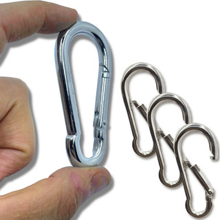 4 Unidades Mosquetão Academia Aço 8cm Profissional Reforçado 4 Unidades Mosquetão Academia Aço 8cm Profissional Reforçado