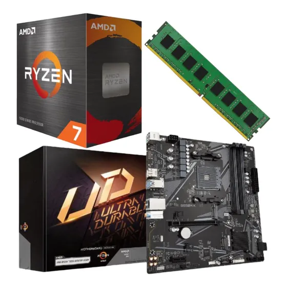 Combo Actualizacion Pc Amd Ryzen 7 5700g + Mother + 16gb Rgb