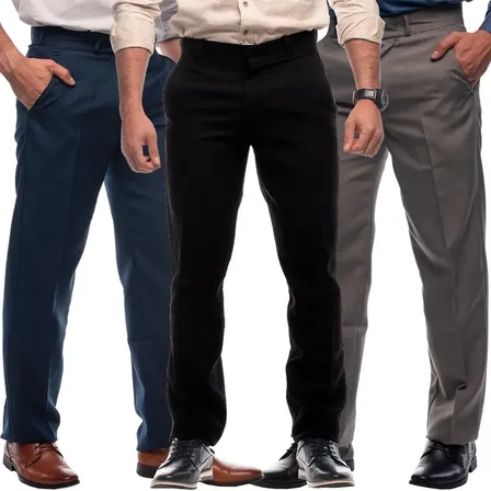 Combo C/ 3 Calça Social Masculina Alfaiataria Plus Size