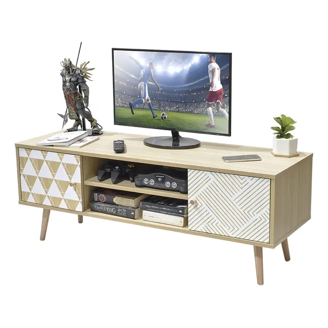 Topliving Centro De Entretenimiento Para Tele Mesa Tipo Consola Para Tv Estilo Vintage Con Cajones (cafe)