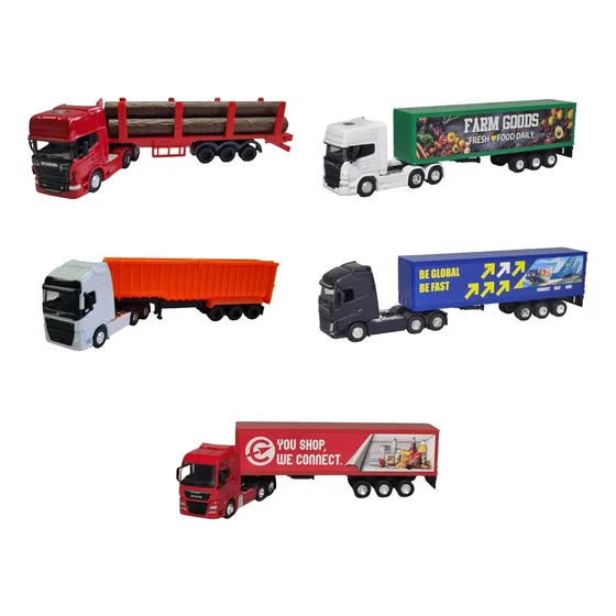 Set 5 Camiones Scania Welly Escala 1:64