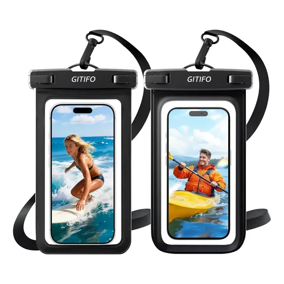 Capa À Prova Dágua Para Celular Gitifo Kit Com 2 Peças