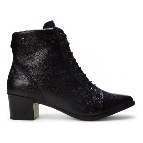 Bota Feminina Em Couro Cano Curto Pegada 