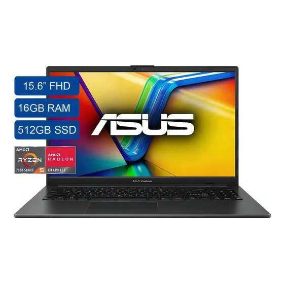 Portatil Asus E1504fa-nj474 Amd Ryzen 5-7520u Serie 7000 Memoria Ram 16gb Ddr5 Disco Solido 512gb Ssd 15,6 Pulgadas Fhd Endless