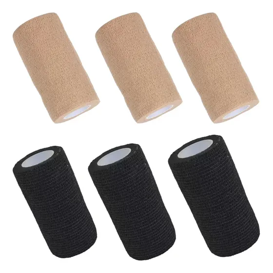 Kit 3 Bandagem Elástica Adesiva Coban Atadura 10cmx4,5m