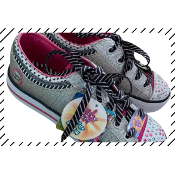 Skeckers Nuevos Light On/off Twinkle Toes # 33  Para Niña