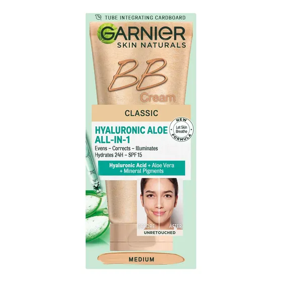 Crema Bb Garnier Skin Naturals Classic Con Aloe Hialurónico,