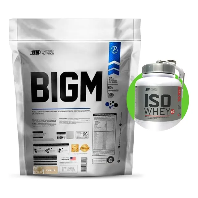 Ganador De Masa Bigm 5kg Vainilla Un + Porta Proteina