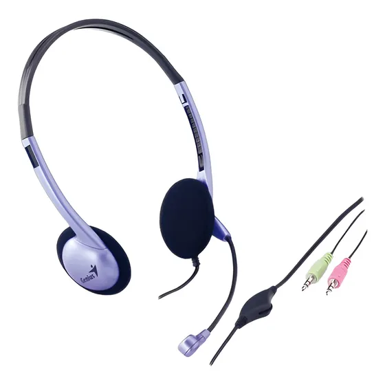 Audífonos Genius Hs-02b 3.5mm Diadema Ligero Negro