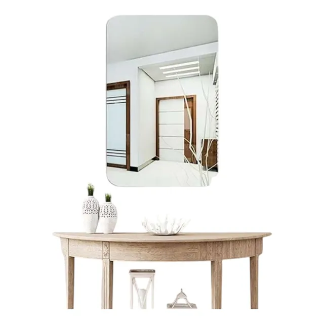 Lamina Espejo Vinilo De Pared Mediano Rectangular 60x30 Cm