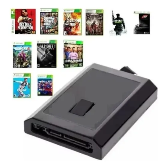 Hd 1tb + Case Interna + Jogos Para Xbox 360 Rgh