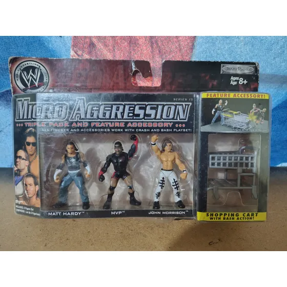 Wwe Micro Aggression 3 Pack Mini Figuras Jakks Pacific Mvp