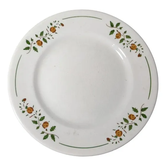 Juego De 3 Platos Blancos Con Flores Marca Boulogne Ver Foto