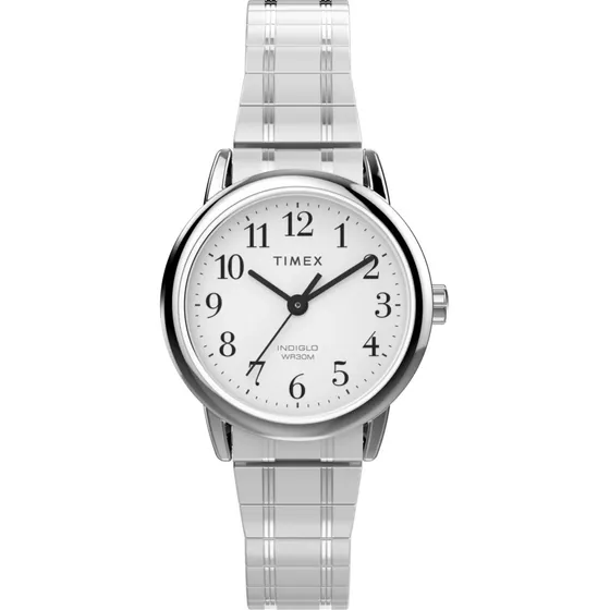 Reloj Timex Easy Reader De 25 Mm Correa Expansible Plateado