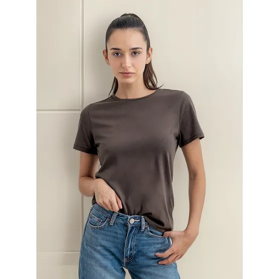 Polo Mujer 100% Algodón Pima Cuello Redondo