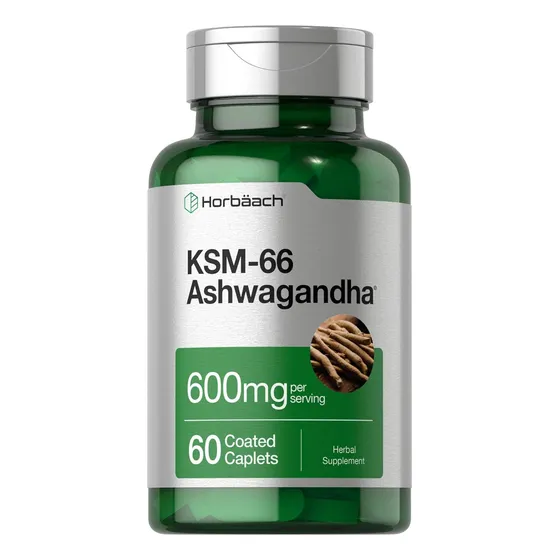 Horbaach Ksm-66 Ashwagandha 600mg Con L-teanina 60 Cápsulas