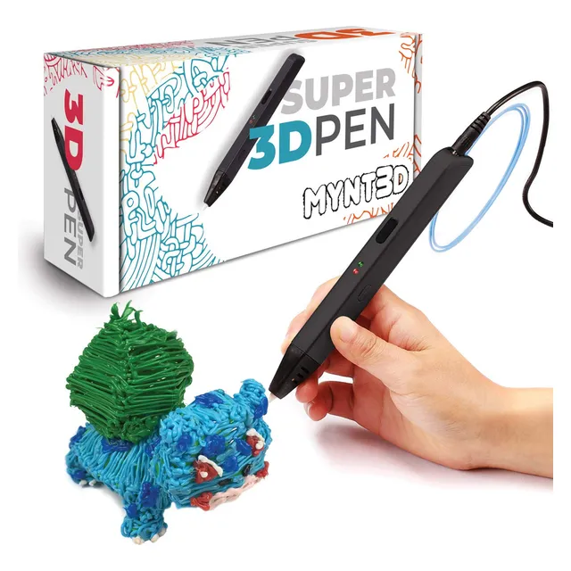 Mynt3d - Mp030-bk Super 3d Pen, 1,75 Mm Abs Y Pla Compatible Con Bolígrafo De Impresión 3d