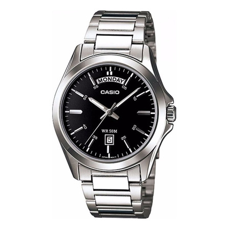 Reloj Casio Mtp1370 1a Hombre Plata Fechador Watchsalas Full Reloj Casio Mtp1370 1a Hombre Plata Fechador Watchsalas Full