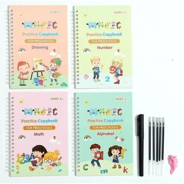 Libro Mágico Caligrafía Niños, Su Tinta Se Desvanece 5 Minas