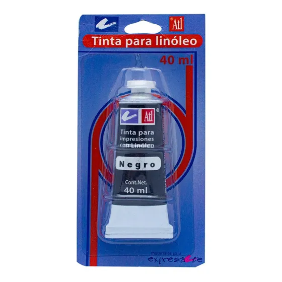Tinta Para Linóleo Rodin Atl Para Grabar Color Negro 40 Ml